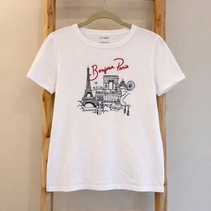J. Crew White 'Bonjour Paris' Graphic Tee